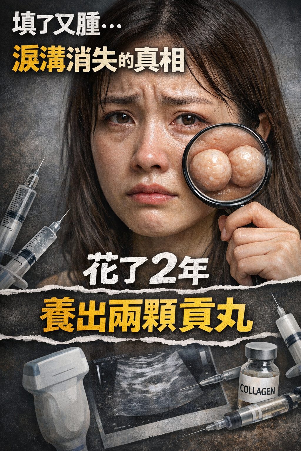 淚溝越補越腫硬？問題可能不在補不夠，而是填充物跑位了！