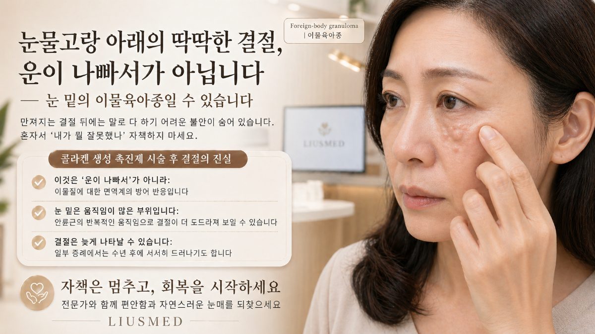 눈물고랑 아래의 경결: 운이 나쁜 것이 아니라 면역 체계가 너무 열심인 것입니다