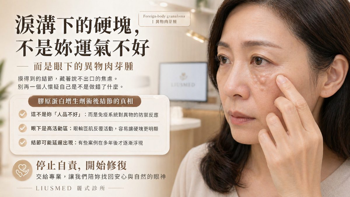 淚溝下的硬塊：不是妳運氣不好，而是免疫系統太盡責